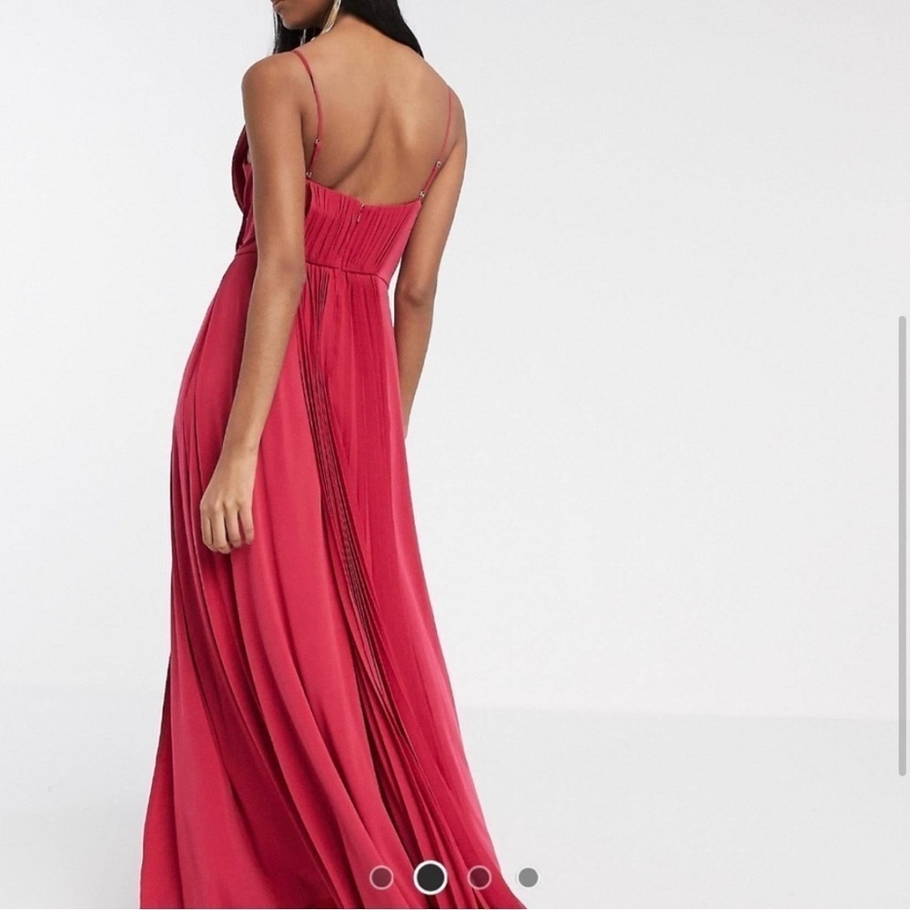 Elegant Pink - Cherry Red Evening Gown - Picture 3 of 10